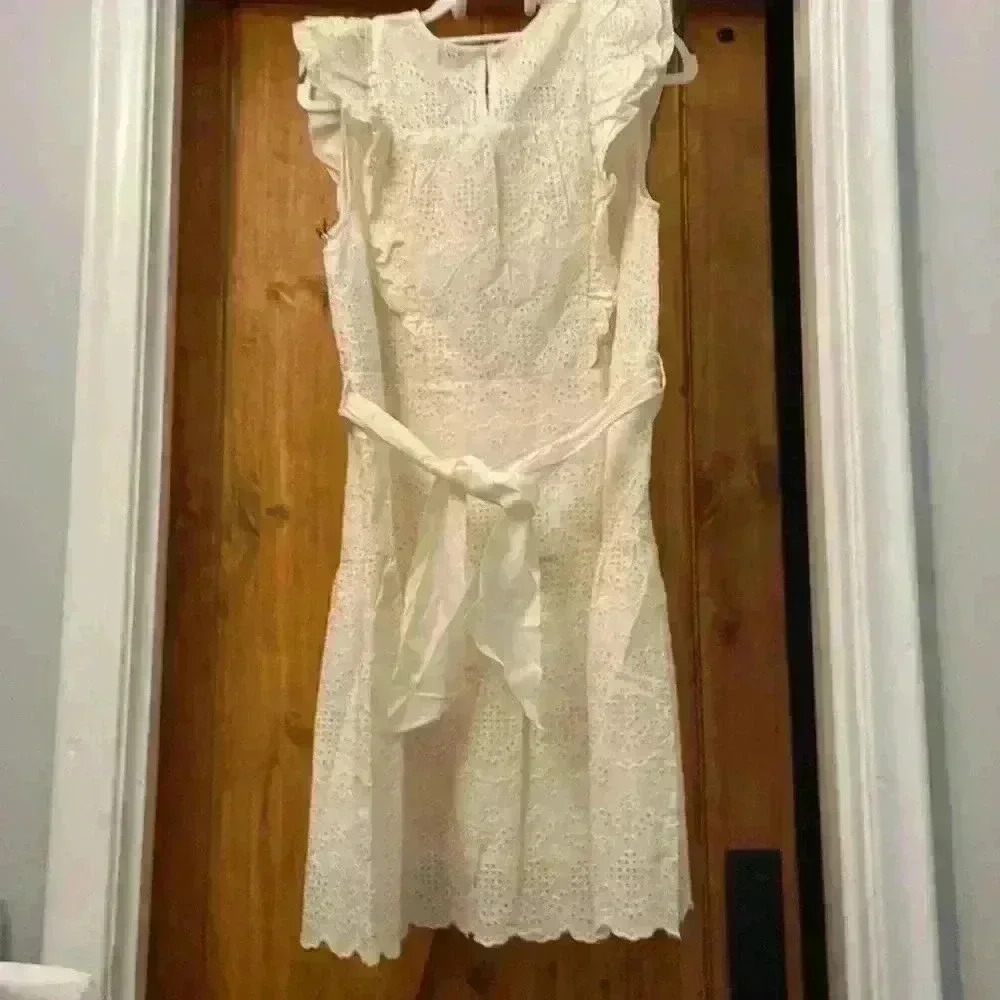 St Roche Elysian Lace Dress In Vanilla-Size 6-New - Picture 5 of 10